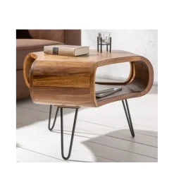 Stolik kawowy SPIN RETRO 60 cm drewno Sheesham