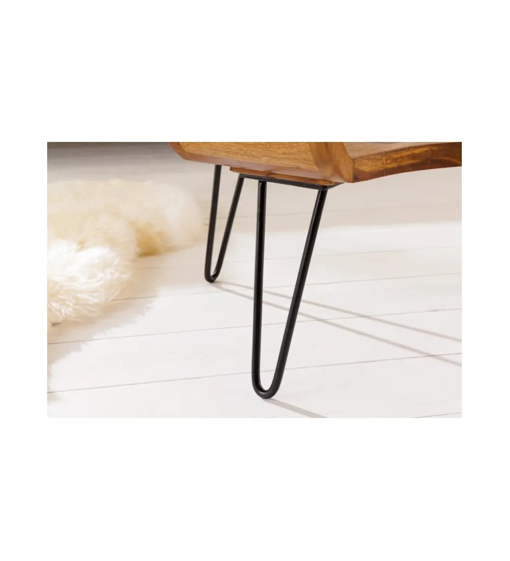 Stolik kawowy SPIN RETRO 100 cm drewno sheesham