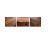 Stolik Kawowy Storage Orient 60 Cm srebrny Z Blatem drewna akacji
