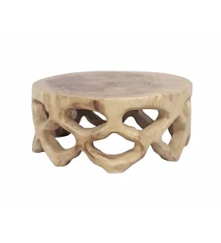 Stolik kawowy SUAR 70 cm drewno suar naturalne