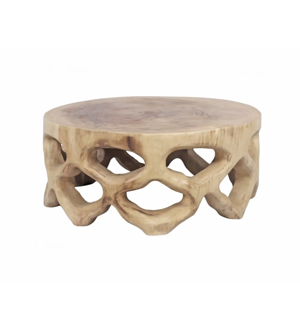 Stolik kawowy SUAR 70 cm drewno suar naturalne