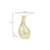 Stolik kawowy TEAR 60 cm złoty biały marmur