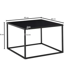 Stolik kawowy TECHANGO 60 cm czarny