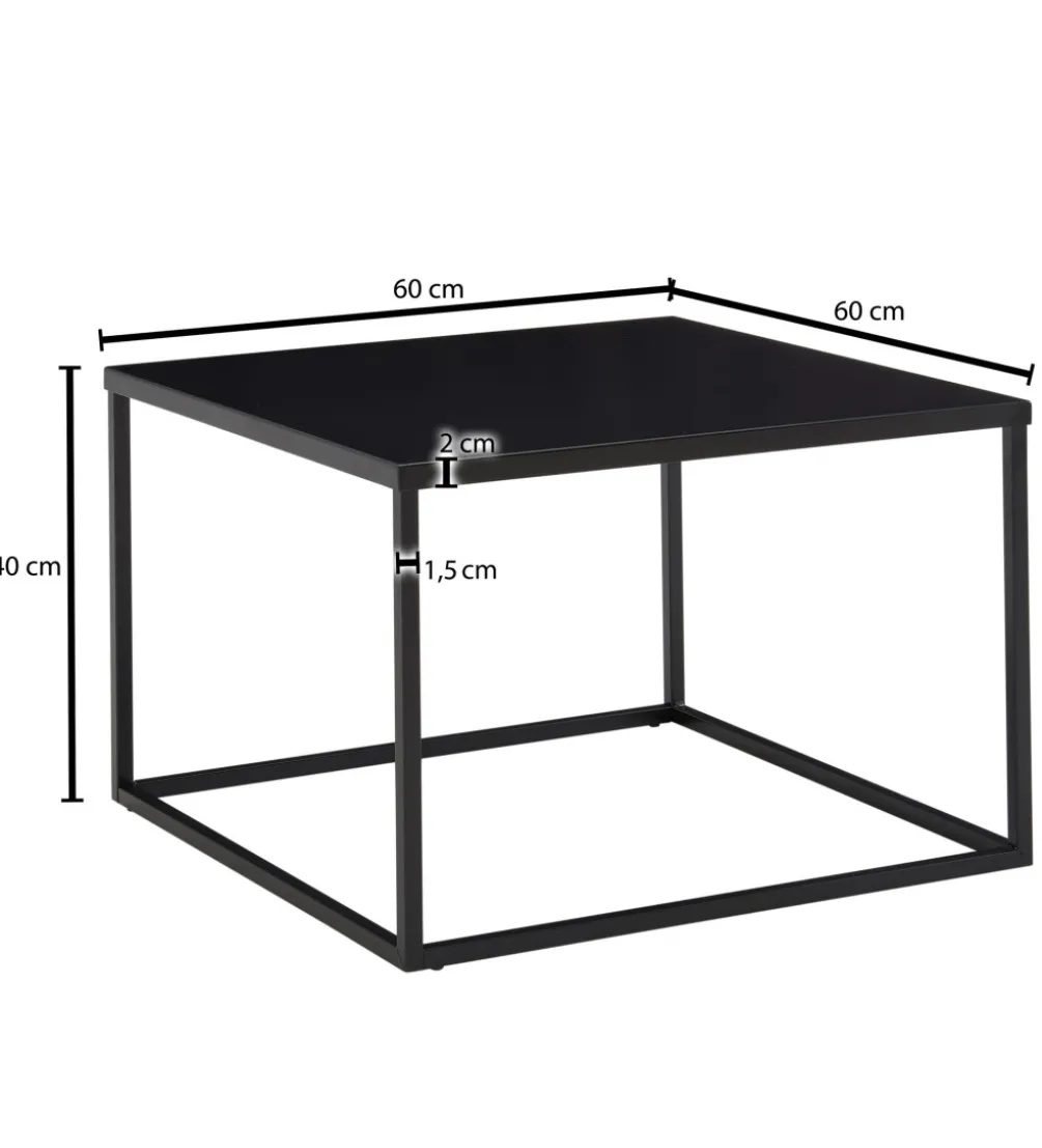 Stolik kawowy TECHANGO 60 cm czarny