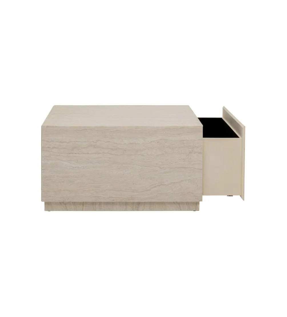 Stolik kawowy TRAVERTINO TRUNK 80 x 60 cm