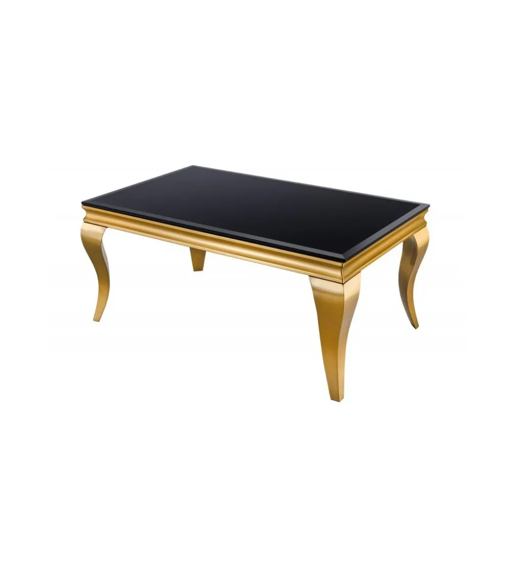 Stolik kawowy TRENTINO Modern Barock 100 cm czarny