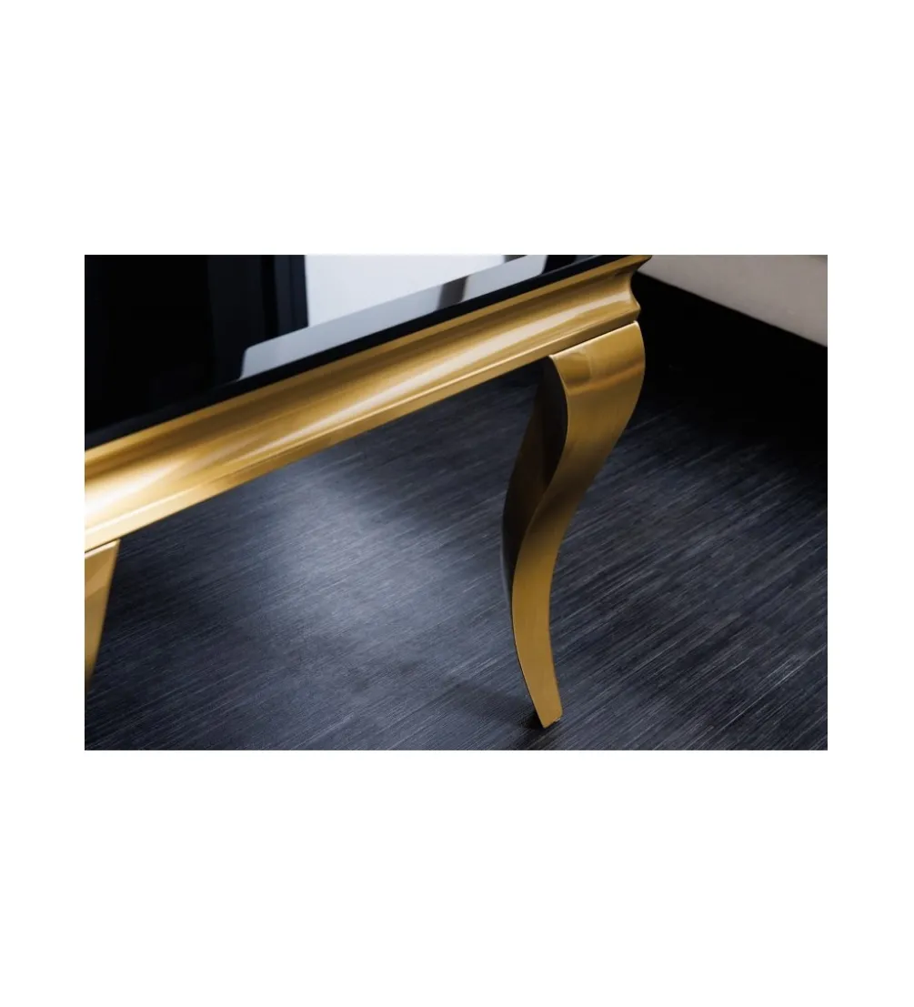 Stolik kawowy TRENTINO Modern Barock 100 cm czarny