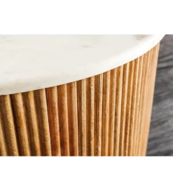 Stolik kawowy TRES CHIC 60 cm drewno mango naturalny