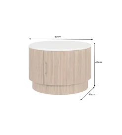Stolik kawowy TRES CHIC 60 cm drewno mango naturalny