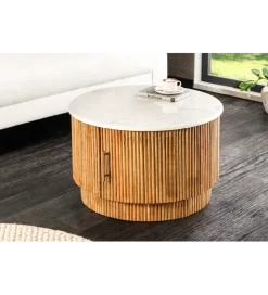 Stolik kawowy TRES CHIC 60 cm drewno mango naturalny