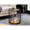 Stolik kawowy TRUE ELEMENTS 46 cm  drewno akacjowe czarny naturalny