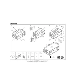 Stolik kawowy UNIVERSE 120 cm srebrny