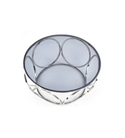 Stolik kawowy VENUS 80 cm srebrny