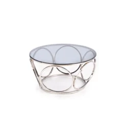 Stolik kawowy VENUS 80 cm srebrny
