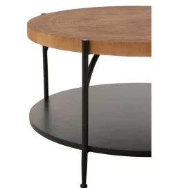 Stolik kawowy VONI 80 cm w optyce drewna