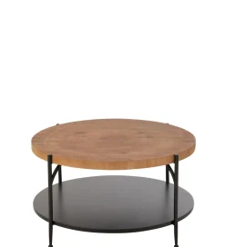 Stolik kawowy VONI 80 cm w optyce drewna