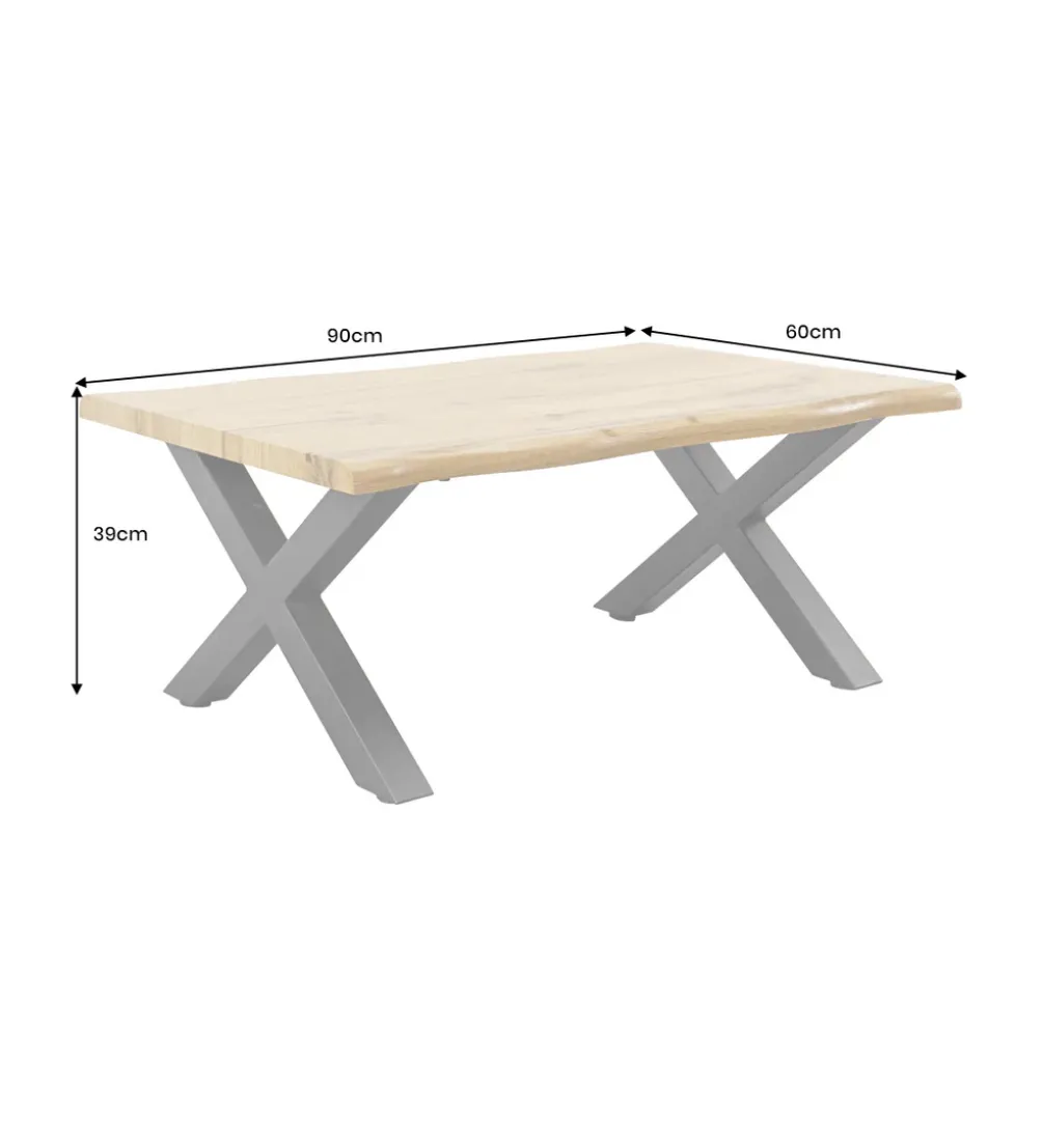 Stolik kawowy WILD 90 cm wygląd naturalnego dębu