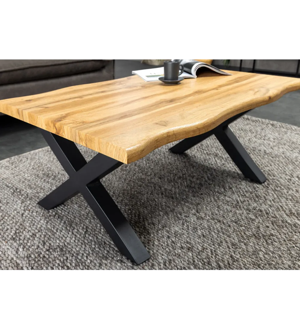 Stolik kawowy WILD 90 cm wygląd naturalnego dębu