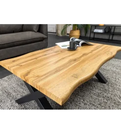 Stolik kawowy WILD 90 cm wygląd naturalnego dębu