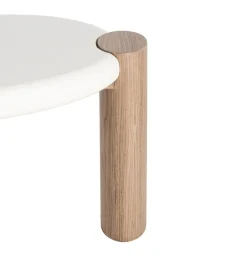 Stolik kawowy WINAS 125 cm biały naturalny