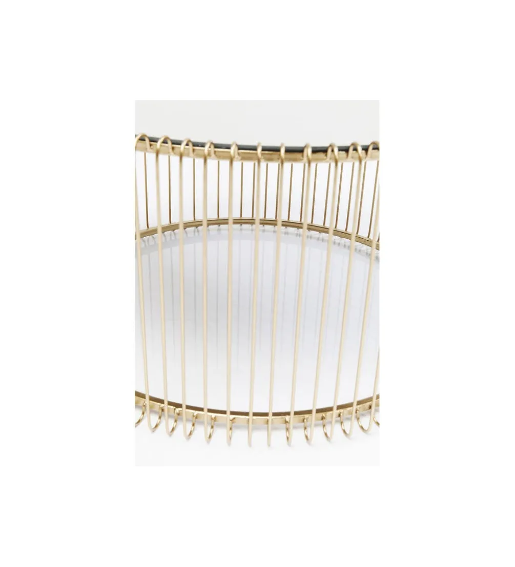 Stolik kawowy Wire Brass set 2 złoty