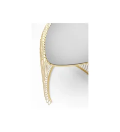 Stolik kawowy Wire Triangle set 2 złoty