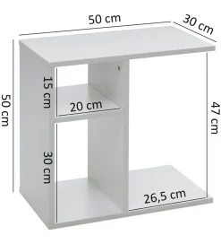 Stolik kawowy WOHNLING 50 cm biały