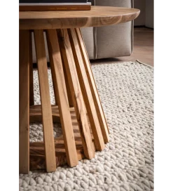 Stolik kawowy WOHNLING 60 cm drewno akacja naturalny