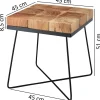 Stolik kawowy WOHNLING 45 cm drewno akacja