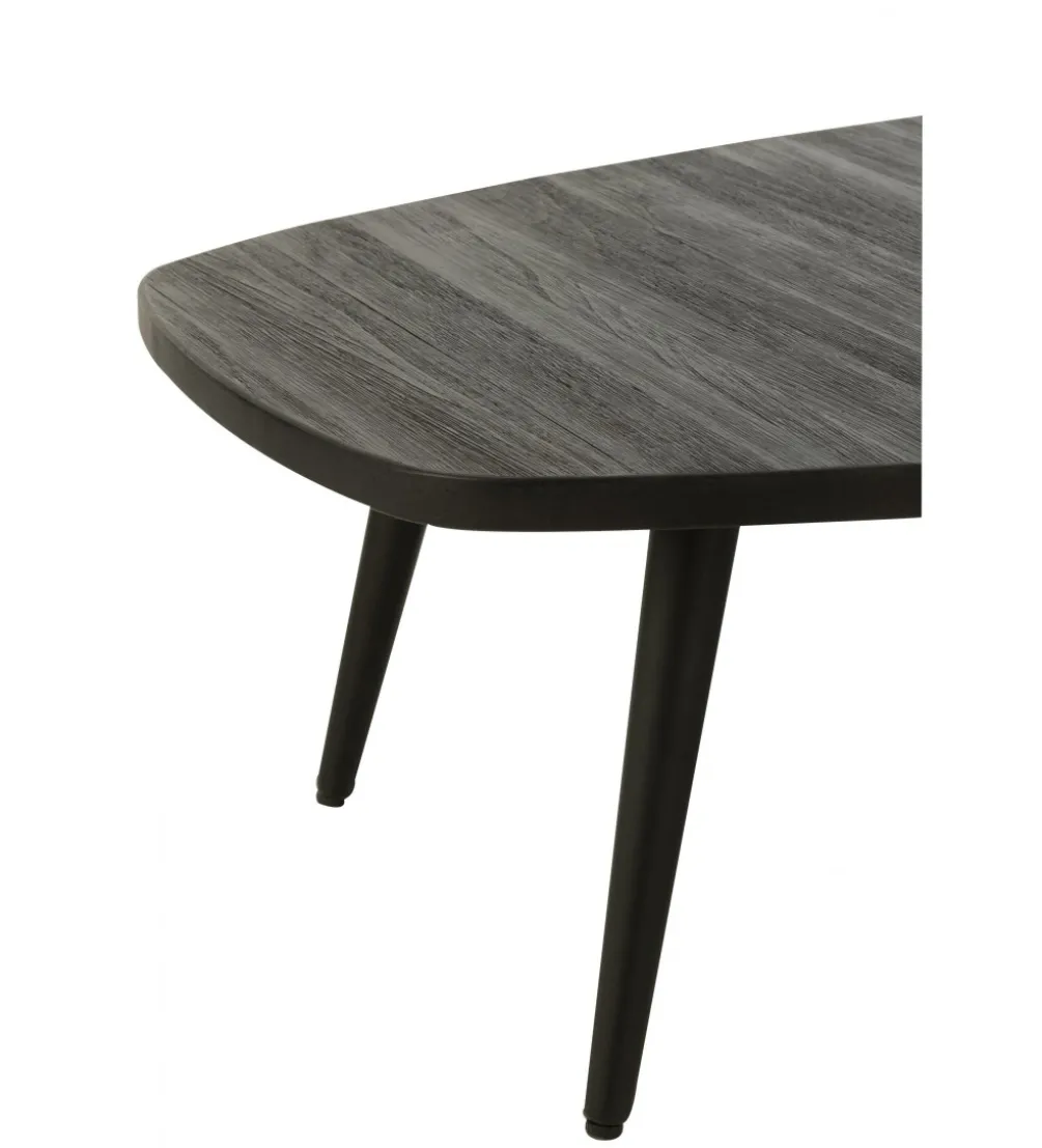 Stolik kawowy ZAMBIA 120 cm drewno teak czarny