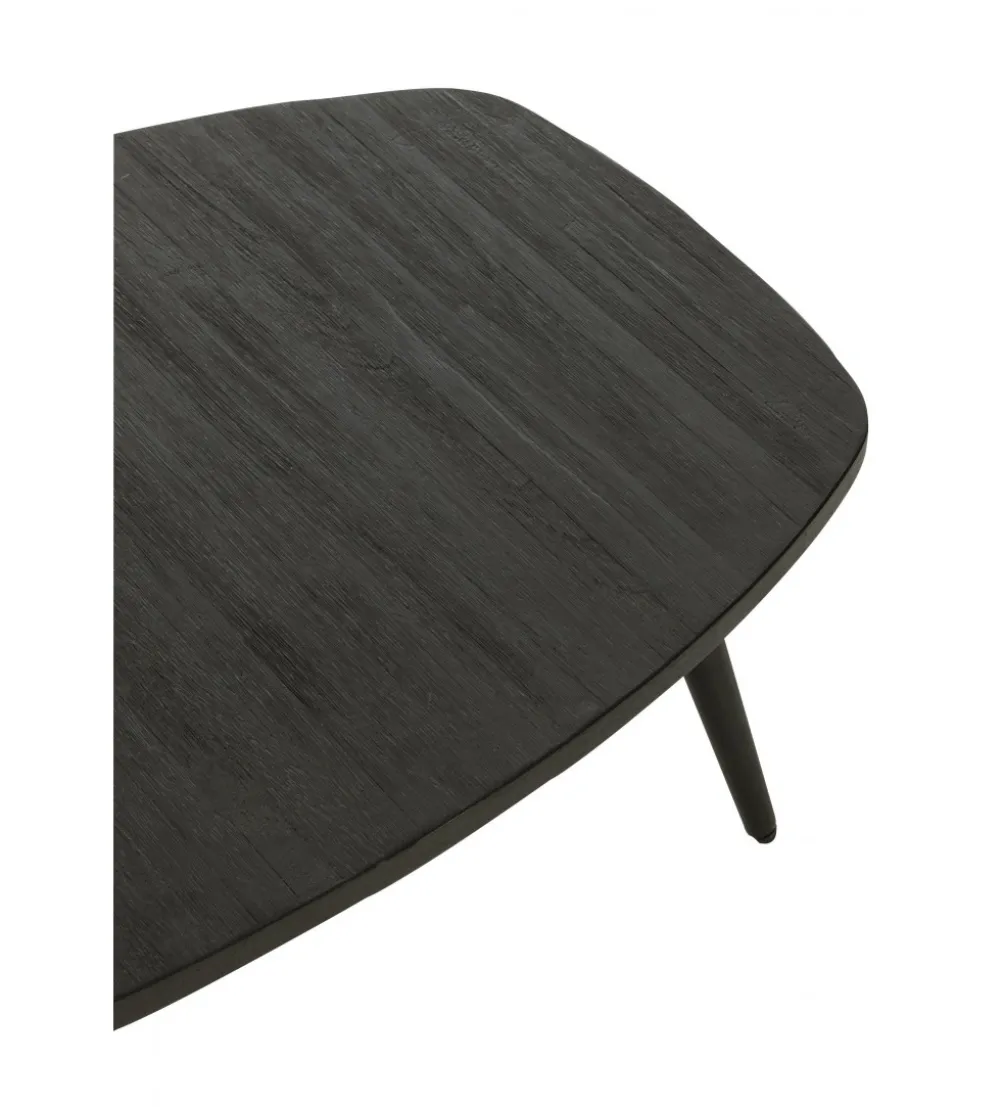 Stolik kawowy ZAMBIA 120 cm drewno teak czarny