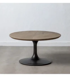 Stolik kawowy ZARMINIA 80 cm drewno wiązu