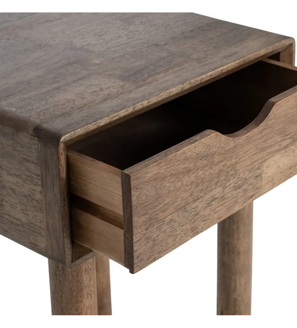 Stolik nocny AMY 55 cm drewno kauczuk