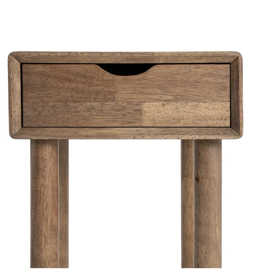 Stolik nocny AMY 55 cm drewno kauczuk