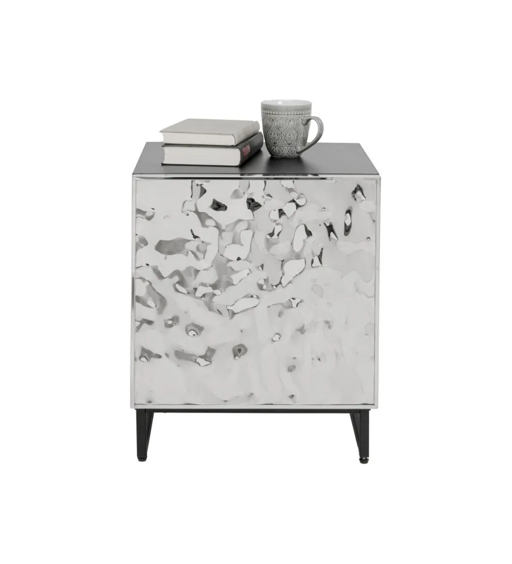 Stolik nocny CARINO 50 cm srebrna