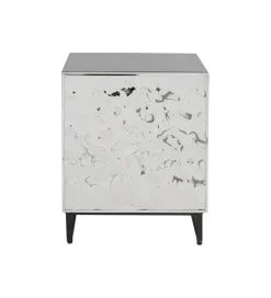 Stolik nocny CARINO 50 cm srebrna