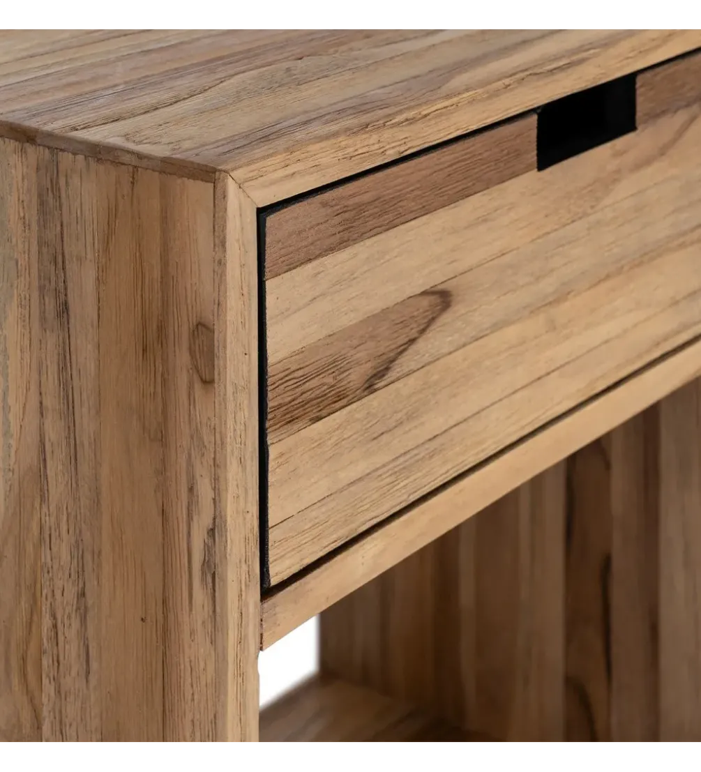 Stolik nocny KURAN 60 cm drewno teak