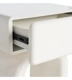 Stolik nocny LACADO 57 cm kremowy