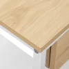 Stolik nocny PRETRUSIA 50 cm naturalny biały