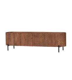 Stolik pod TV ADLON 200 cm drewno mango wzór 3D