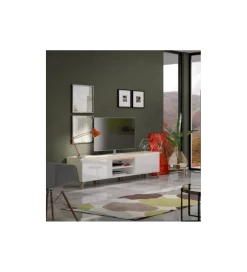 Stolik pod TV ALADYN 200 cm biały
