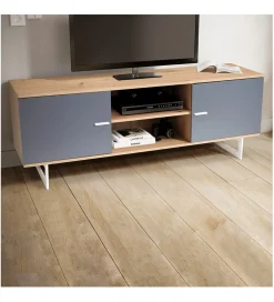 Stolik pod TV ALWIN 150 cm w optyce dębu szara