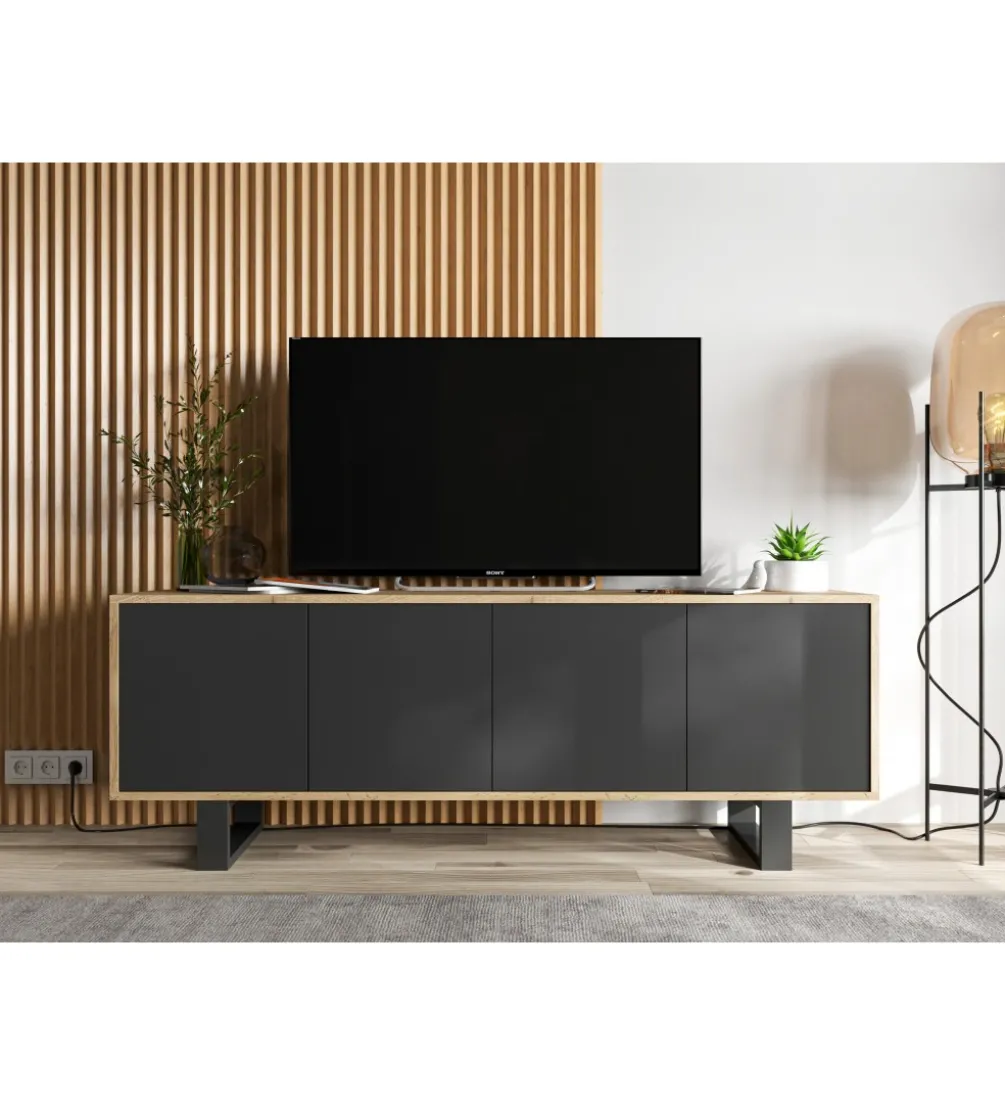 Stolik pod Tv Apollo B II 150 cm czarny