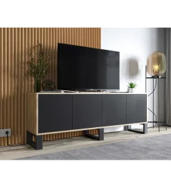 Stolik pod Tv Apollo B III 150 cm czarny