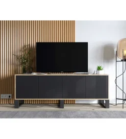 Stolik pod Tv Apollo B III 150 cm czarny