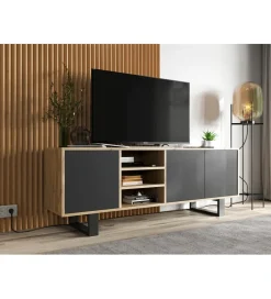 Stolik pod Tv Apollo II 150 cm czarny
