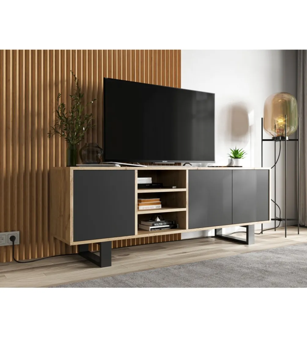 Stolik pod Tv Apollo II 150 cm czarny