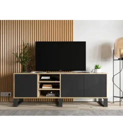 Stolik pod Tv Apollo III 150 cm czarny