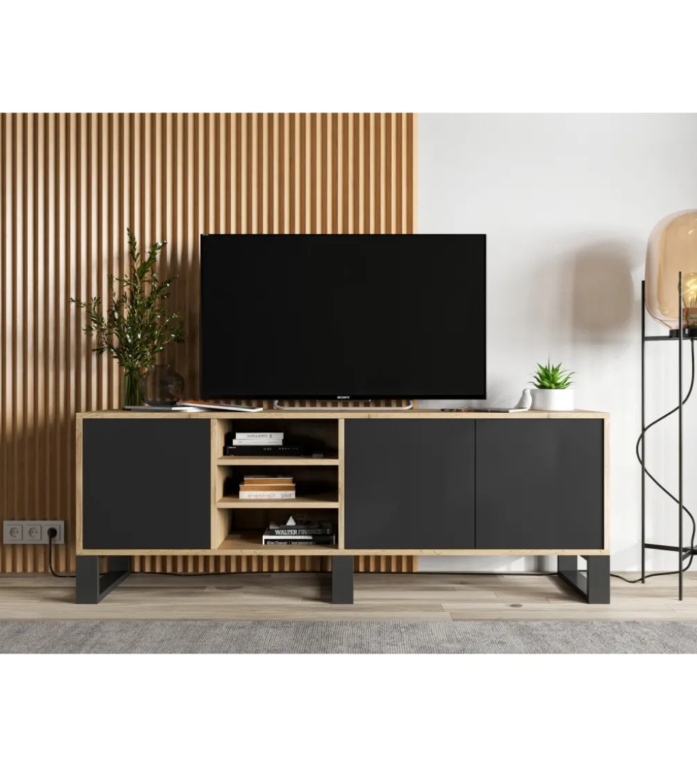 Stolik pod Tv Apollo III 150 cm czarny