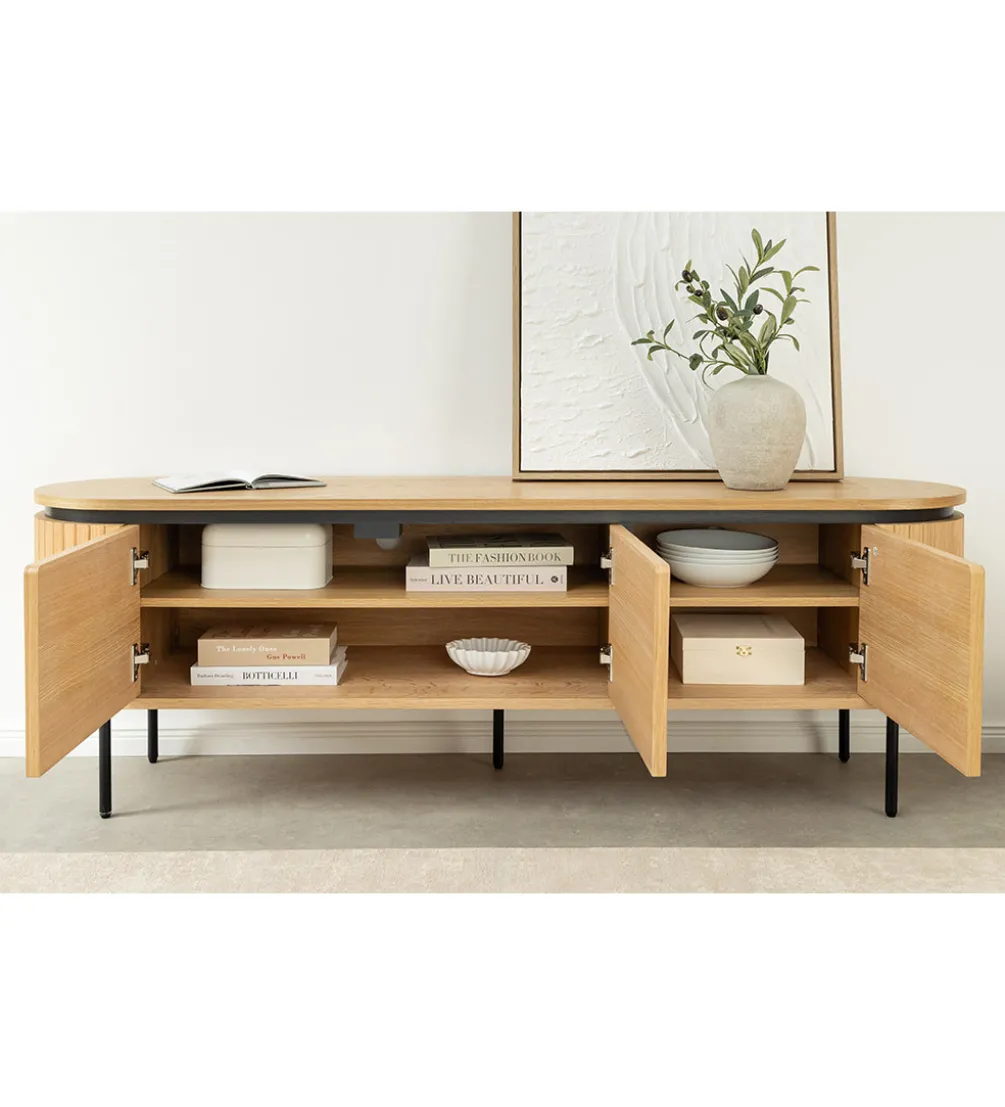 Stolik pod TV ATELIER 160 cm kolor naturalnego dębu